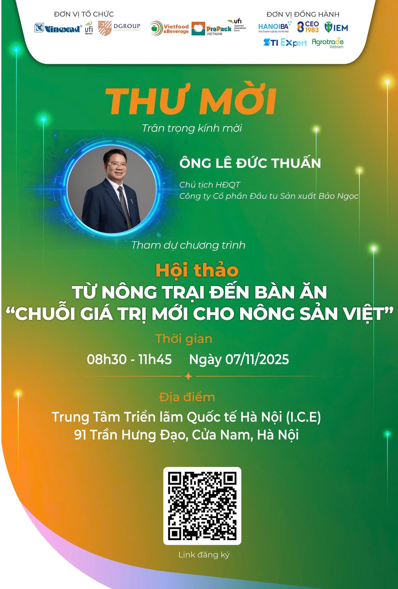 HỘI THẢO TỪ NÔNG TRẠI ĐẾN BÀN ĂN - CHUỖI GIÁ TRỊ MỚI CHO NÔNG SẢN VIỆT 1