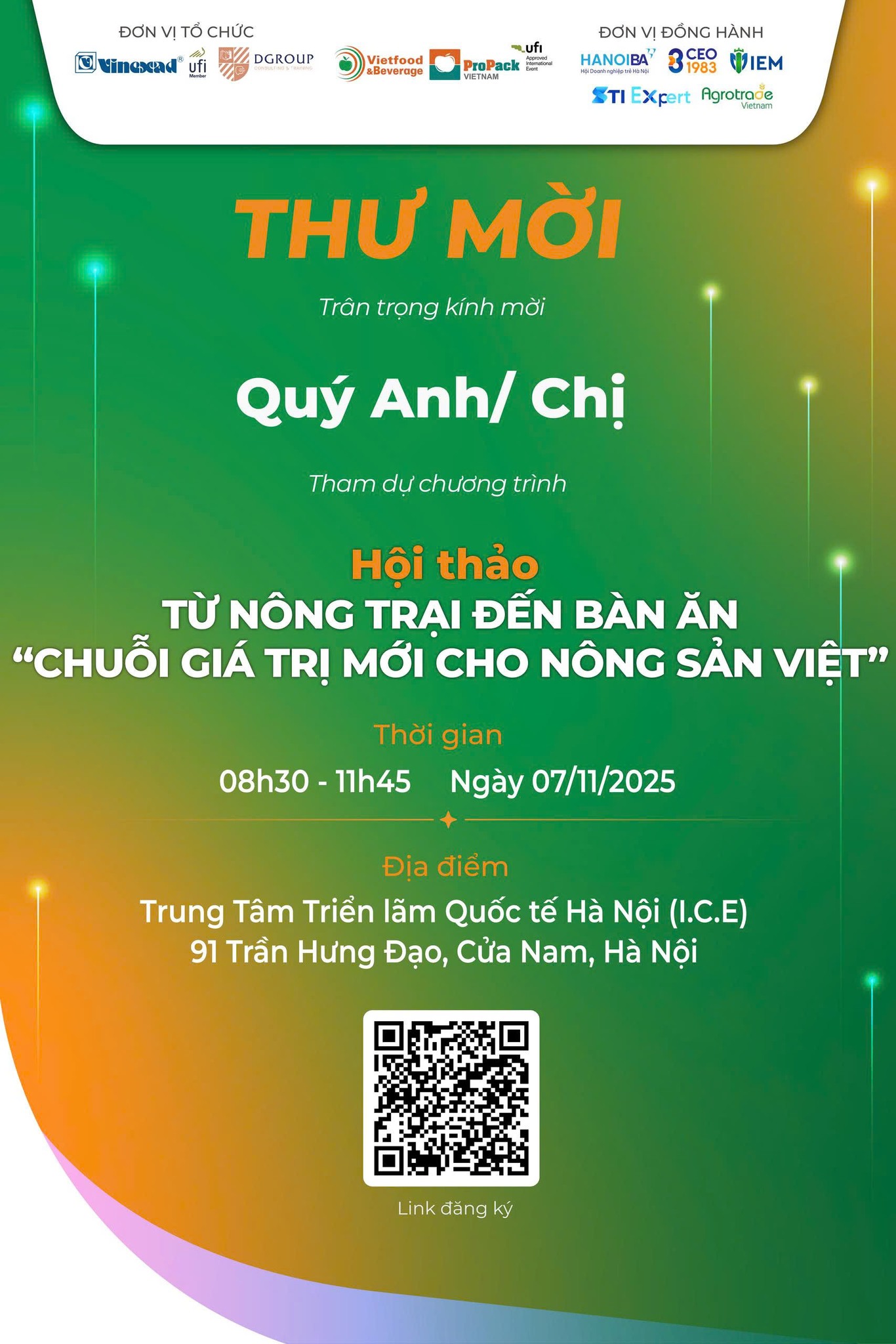 Hội thảo Từ nông trại tới bàn ăn - chuỗi giá trị mới cho nông sản Việt 1